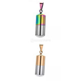 Maxbell Stainless Steel Tube Pendant Necklace Hollow Case Capsule. for Ashes