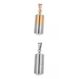 Maxbell Stainless Steel Tube Pendant Necklace/ Hollow Case Capsule for Ashes