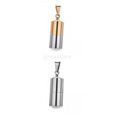 Maxbell Stainless Steel Tube Pendant Necklace/ Hollow Case Capsule for Ashes