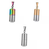Maxbell Stainless Steel Tube Pendant Necklace Hollow Case Capsule /for Ashes