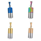 Maxbell Stainless Steel Tube Pendant Necklace Hollow Case Capsule for Ashes /