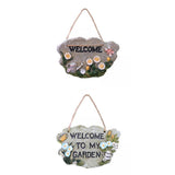 Maxbell 2pcs Door Welcome Sign Decorative Front Door Patio Garden Ornament
