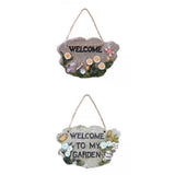 Maxbell 2pcs Door Welcome Sign Decorative Front Door Patio Garden Ornament
