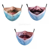 Maxbell Prank Face Mask Reusable Adjustable Prank Bandanas Fashion Scarf for Adult /
