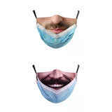 Maxbell Prank Face Mask Reusable Adjustable Prank Bandanas Fashion Scarf for Adult;