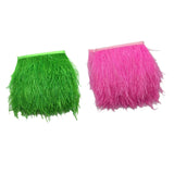 Maxbell 2pcs Ostrich Feather Fringe Trim Costume Sewing Crafts Decorations