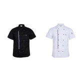 Maxbell 2pcs Womens Mens Chef Jackets Coat Short Sleeves Shirt Kitchen Uniforms