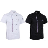 Maxbell 2pcs Womens Mens Chef Jackets Coat Short Sleeves Shirt Kitchen Uniforms
