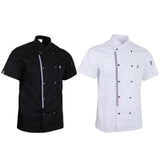 Maxbell 2pcs Womens Mens Chef Jackets Coat Short Sleeves Shirt Kitchen Uniforms