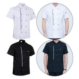 Maxbell 2pcs Womens Mens Chef Jackets Coat Short Sleeves Shirt Kitchen Uniforms