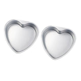 Maxbell 2pcs Heart Shaped Thicken Aluminum Alloy Chocolate Cake Pan DIY Baking Tools