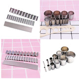Maxbell 2 Set Polymer Clay Cutter Shapes Puncher Hole Punch Metal Mold