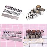 Maxbell 2 Set Polymer Clay Cutter Shapes Puncher Hole Punch Metal Mold