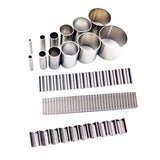 Maxbell 2 Set Polymer Clay Cutter Shapes Puncher Hole Punch Metal Mold