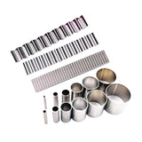 Maxbell 2 Set Polymer Clay Cutter Shapes Puncher Hole Punch Metal Mold