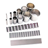 Maxbell 2 Set Polymer Clay Cutter Shapes Puncher Hole Punch Metal Mold
