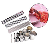 Maxbell 2 Set Polymer Clay Cutter Shapes Puncher Hole Punch Metal Mold