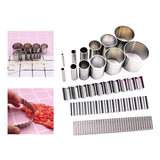 Maxbell 2 Set Polymer Clay Cutter Shapes Puncher Hole Punch Metal Mold