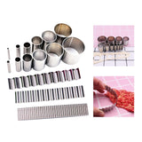 Maxbell 2 Set Polymer Clay Cutter Shapes Puncher Hole Punch Metal Mold