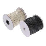 Maxbell 2pcs 80 Meters 2mm Cotton Waxed Cord Beading DIY Jewelry Making Thread