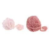 Maxbell 2pcs 32 Meters Soft Fur Yarn for Crocheting Knitting Coral and Pink