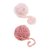Maxbell 2pcs 32 Meters Soft Fur Yarn for Crocheting Knitting Coral and Pink