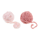 Maxbell 2pcs 32 Meters Soft Fur Yarn for Crocheting Knitting Coral and Pink