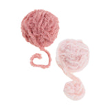 Maxbell 2pcs 32 Meters Soft Fur Yarn for Crocheting Knitting Coral and Pink