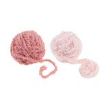 Maxbell 2pcs 32 Meters Soft Fur Yarn for Crocheting Knitting Coral and Pink