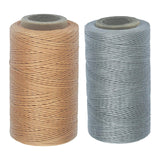 Maxbell 2pcs 260M 150D 0.8mm Flat Waxed Thread Sewing Stitching Leathercraft