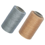 Maxbell 2pcs 260M 150D 0.8mm Flat Waxed Thread Sewing Stitching Leathercraft