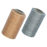 Maxbell 2pcs 260M 150D 0.8mm Flat Waxed Thread Sewing Stitching Leathercraft