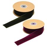 Maxbell 2 Roll 5 Yards 1" Wide Velvet Ribbon Roll for Crafts DIY Hair Bow Clip