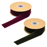 Maxbell 2 Roll 5 Yards 1" Wide Velvet Ribbon Roll for Crafts DIY Hair Bow Clip