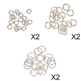 Maxbell 120pcs Silver Plated Metal Super Strong Jump Ring Split Ring Connector