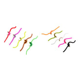Maxbell 10pcs Squirmy Wormy Trout Worm Fly Assortment Fishing Flies