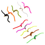 Maxbell 10pcs Squirmy Wormy Trout Worm Fly Assortment Fishing Flies