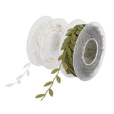 Maxbell 2Roll 15m Leaves Ribbon Trim Wreath for Wedding Wall Crafts Party Decor