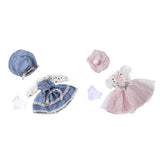 Maxbell 2x 12in Girl Doll Dress Clothes Set BJD Girl Doll Party Dress up Accessories