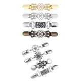 Maxbell 8Pcs Retro Women Shawl Cardigan Sweater Duck Mouth Clips Shirt Collar Clasps
