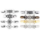 Maxbell 8Pcs Retro Women Shawl Cardigan Sweater Duck Mouth Clips Shirt Collar Clasps