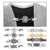 Maxbell 8Pcs Retro Women Shawl Cardigan Sweater Duck Mouth Clips Shirt Collar Clasps