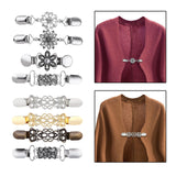 Maxbell 8Pcs Retro Women Shawl Cardigan Sweater Duck Mouth Clips Shirt Collar Clasps