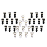 Maxbell 30pcs Men's Garter Belt Clips Hooks Grips Black and White