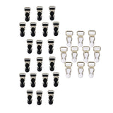 Maxbell 30pcs Men's Garter Belt Clips Hooks Grips Black and White