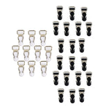 Maxbell 30pcs Men's Garter Belt Clips Hooks Grips Black and White