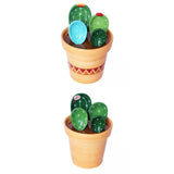 Maxbell 2x Creative Cactus Measuring Spoons in Flower Pot for Food Kitchen Gifts