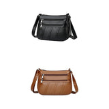 Maxbell 2x Ladies Cross Body Bag PU Leather Messenger Shoulder Handbag Long Strap