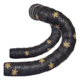Maxbell 2x2 Pieces Bike Handlebar Tape Cycling Anti-Skid for Road Bike Golden print
