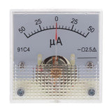 Maxbell 2xDC Ammeter Analog Panel Meter Amp Meter Current Gauge Pointer Type 50uA